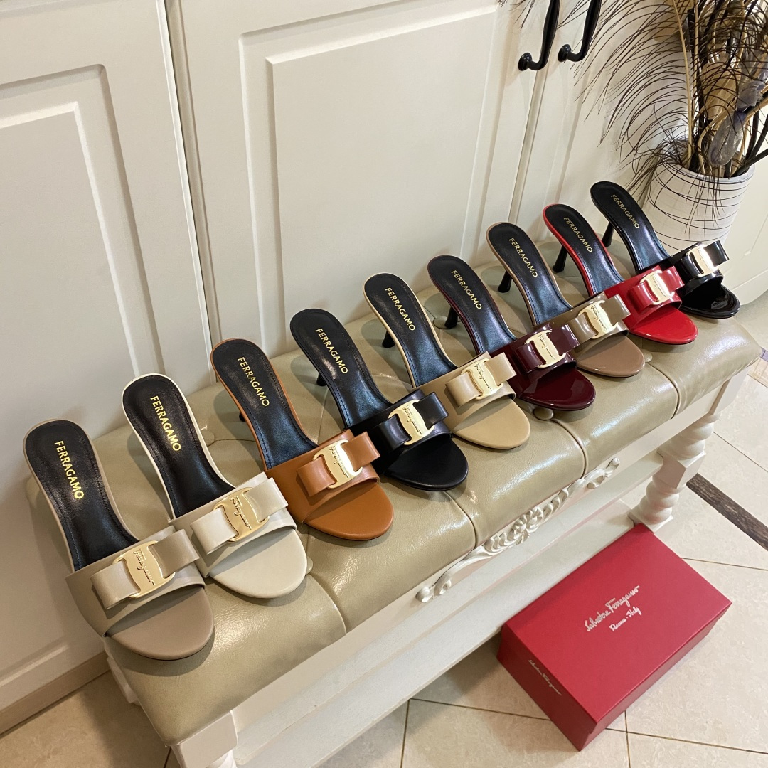 Ferragamo P504 New Heels: Rubber, Oxen, Paint, Sheep Skin, 7.5cm High, Sizes 35-41 - 图片 9