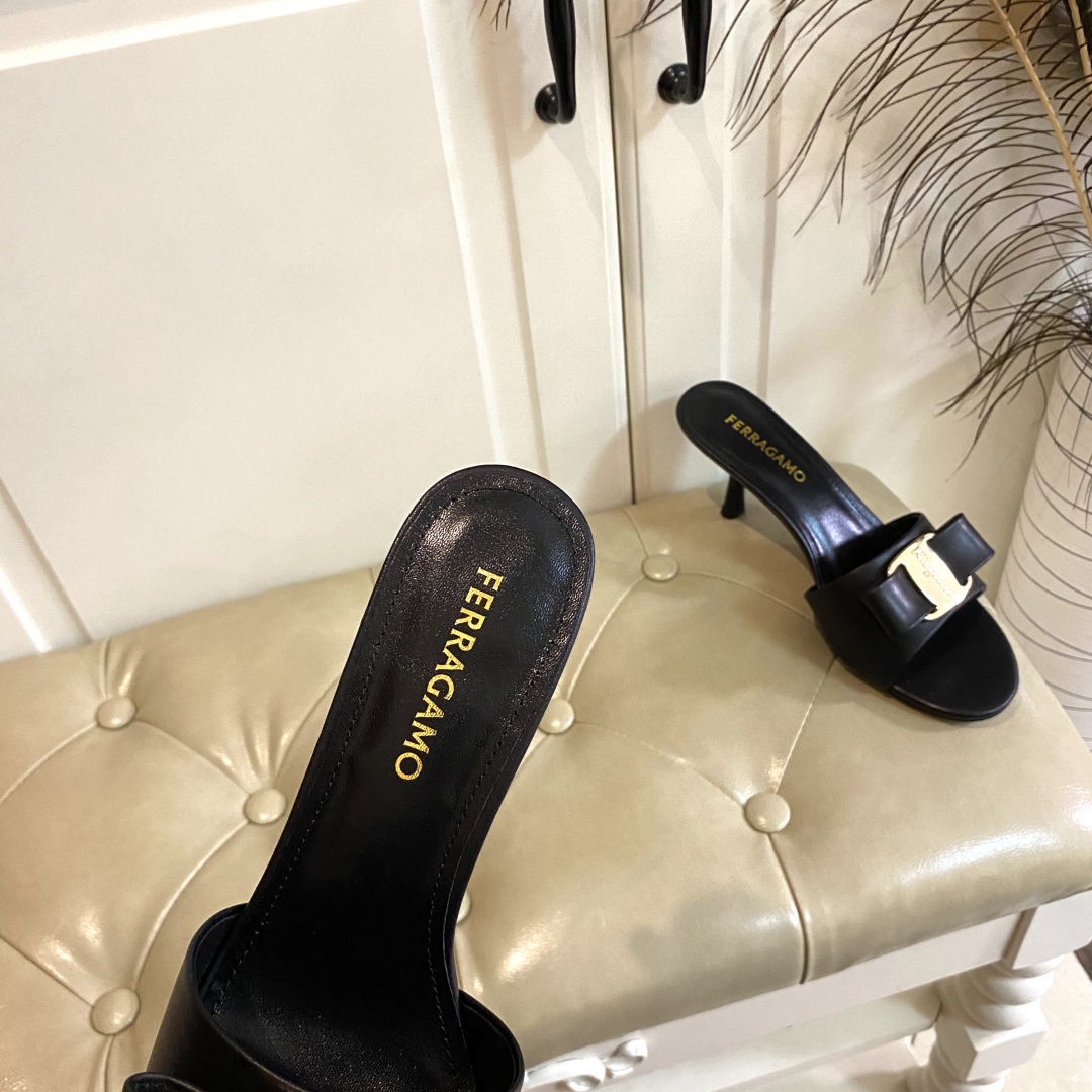 New Ferragamo Heels in Rubber, Oxen, and Sheep Skin, 7.5cm High, Sizes 35-41 - 图片 5