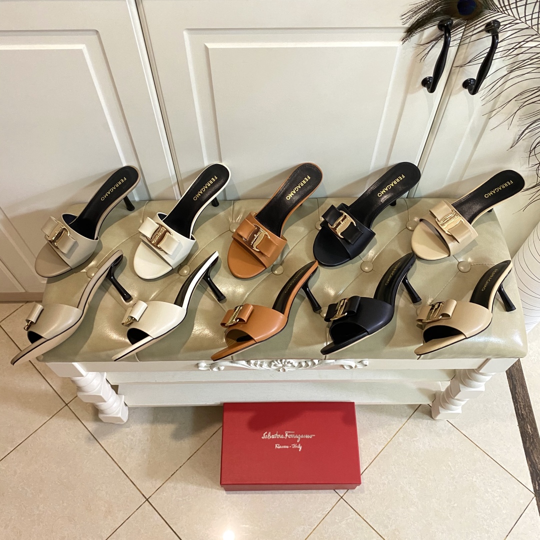 New Ferragamo Heels in Rubber, Oxen, and Sheep Skin, 7.5cm High, Sizes 35-41 - 图片 8