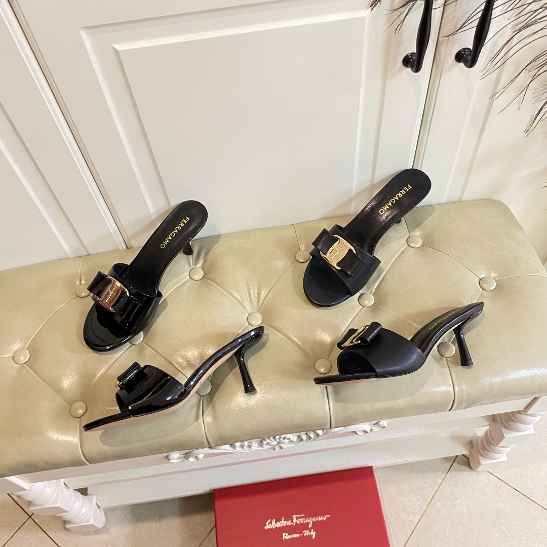New Ferragamo Heels in Rubber, Oxen, and Sheep Skin, 7.5cm High, Sizes 35-41 - 图片 9