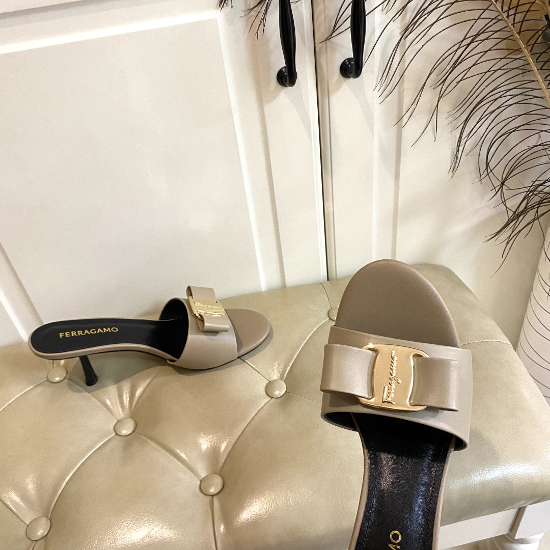 “Ferragamo P504 New Heels: Rubber, Oxen, Sheep Skin, 7.5cm High, Sizes 35-41” - 图片 7