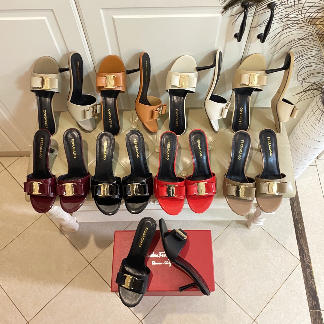 Ferragamo New Heels in Rubber, Oxen, and Sheep Skin, 7.5cm High (Sizes 35-41) - 图片 9