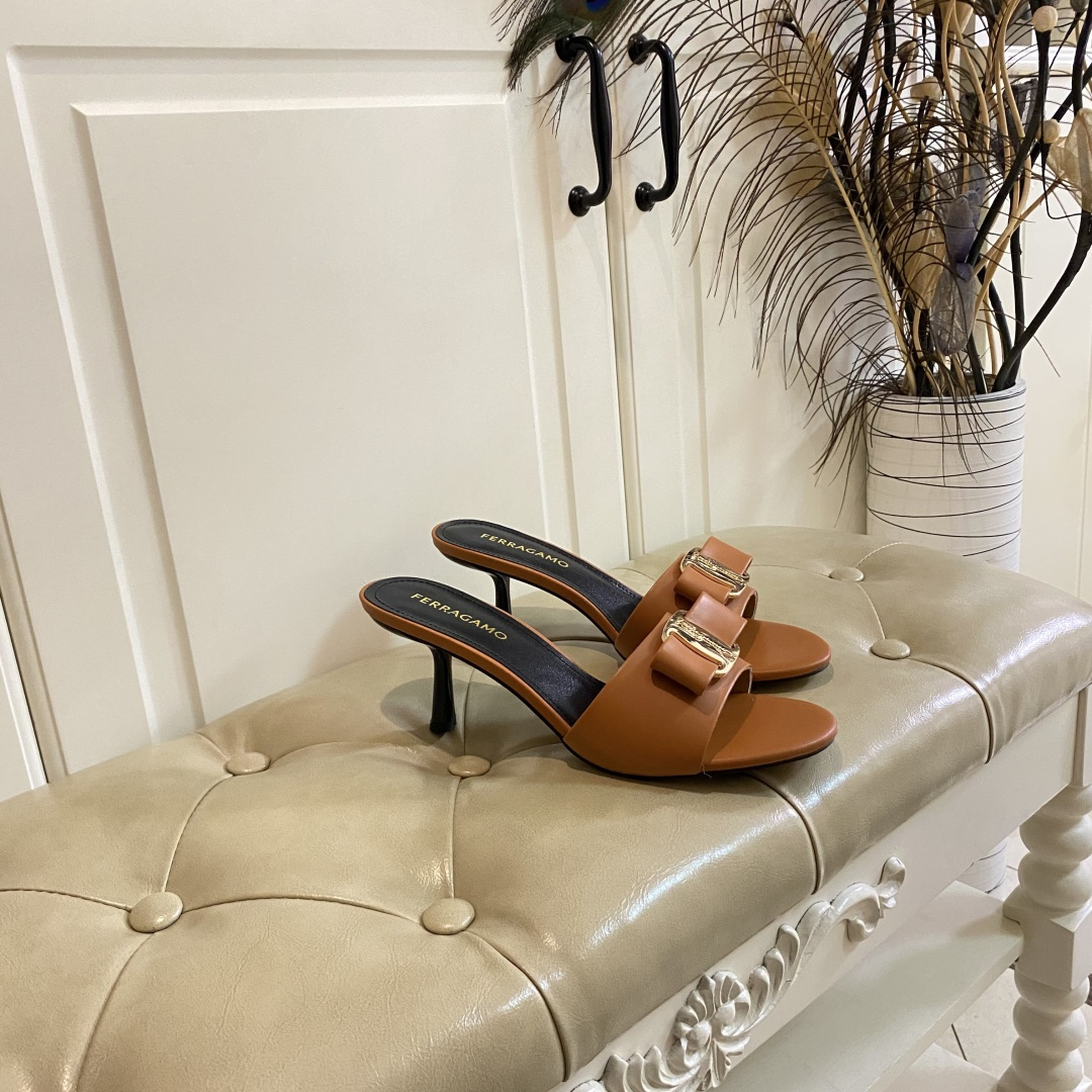 Ferragamo P504 New Heels: Rubber, Oxen, Paint, Sheep Skin, 7.5cm High, Sizes 35-41 - 图片 4