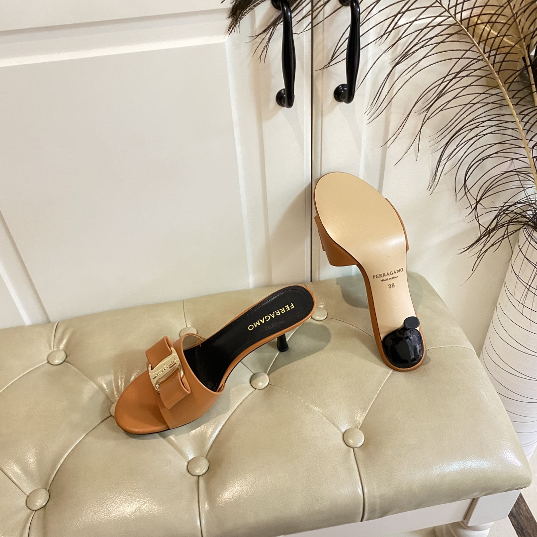 Ferragamo P504 New Heels: Rubber, Oxen, Paint, Sheep Skin, 7.5cm High, Sizes 35-41 - 图片 7