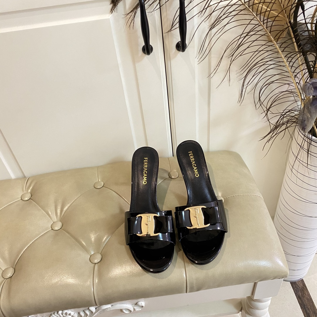 New Ferragamo Heels: P420 Rubber Floor, P504, Oxen/Paint & Sheep Skin, 7.5cm High - 图片 3