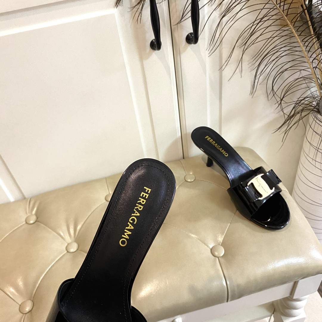 New Ferragamo Heels: P420 Rubber Floor, P504, Oxen/Paint & Sheep Skin, 7.5cm High - 图片 8