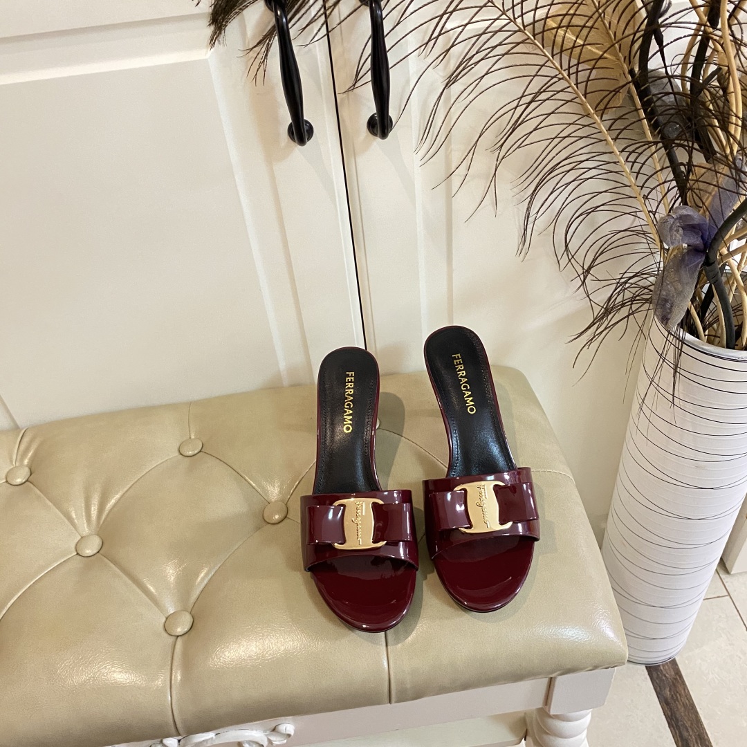 Ferragamo New Heels with Rubber Floor, Oxen and Sheep Skin, 7.5cm High - 图片 3