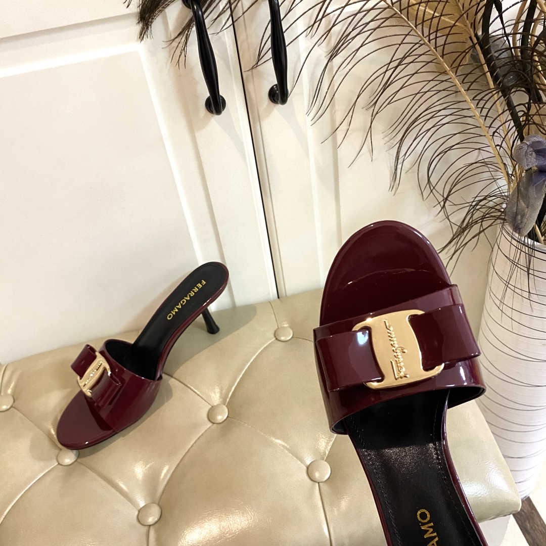 Ferragamo New Heels with Rubber Floor, Oxen and Sheep Skin, 7.5cm High - 图片 5