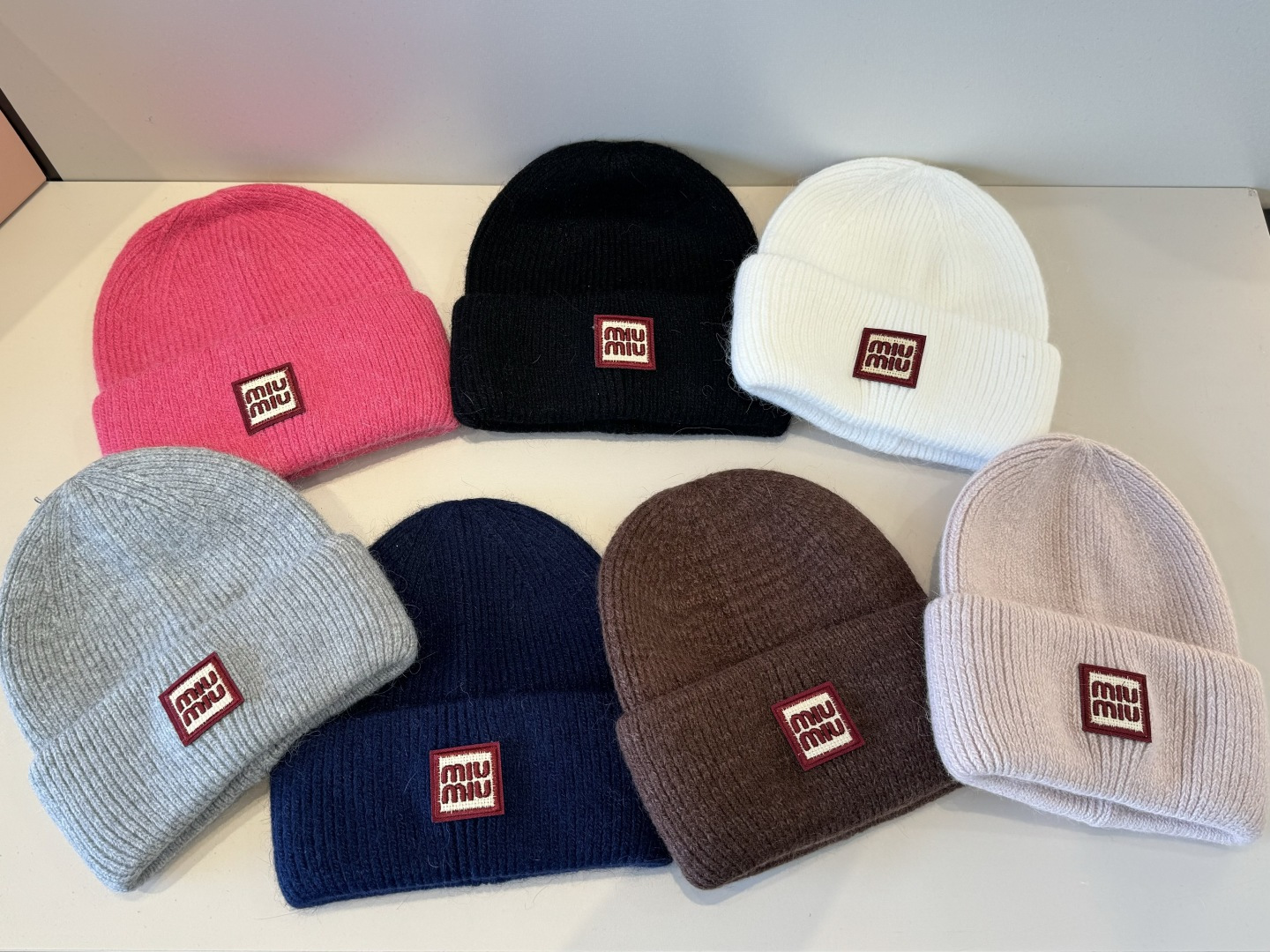 谬谬miumiu 原单春夏新款毛线帽，订制，原版做工细致质量超赞！