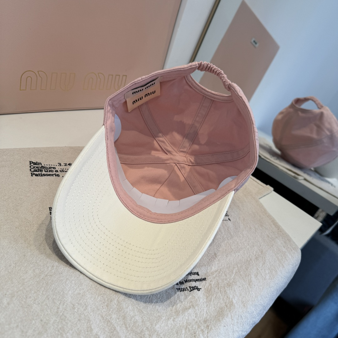 谬谬miumiu 原单春夏新款棒球帽，正品开模订制，原版做工细致质量超赞！
