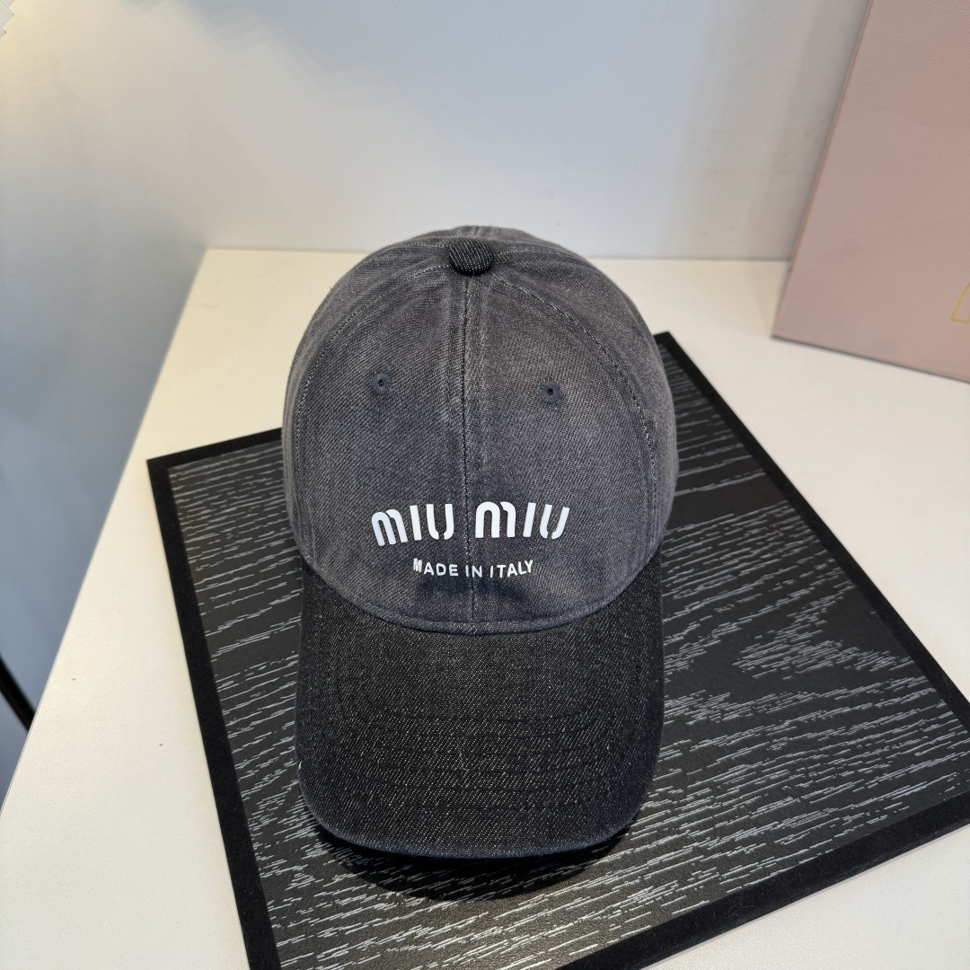 Adulto, Miu Miu gorra de béisbol original de nueva temporada primavera/verano, fabricación original con molde, calidad …