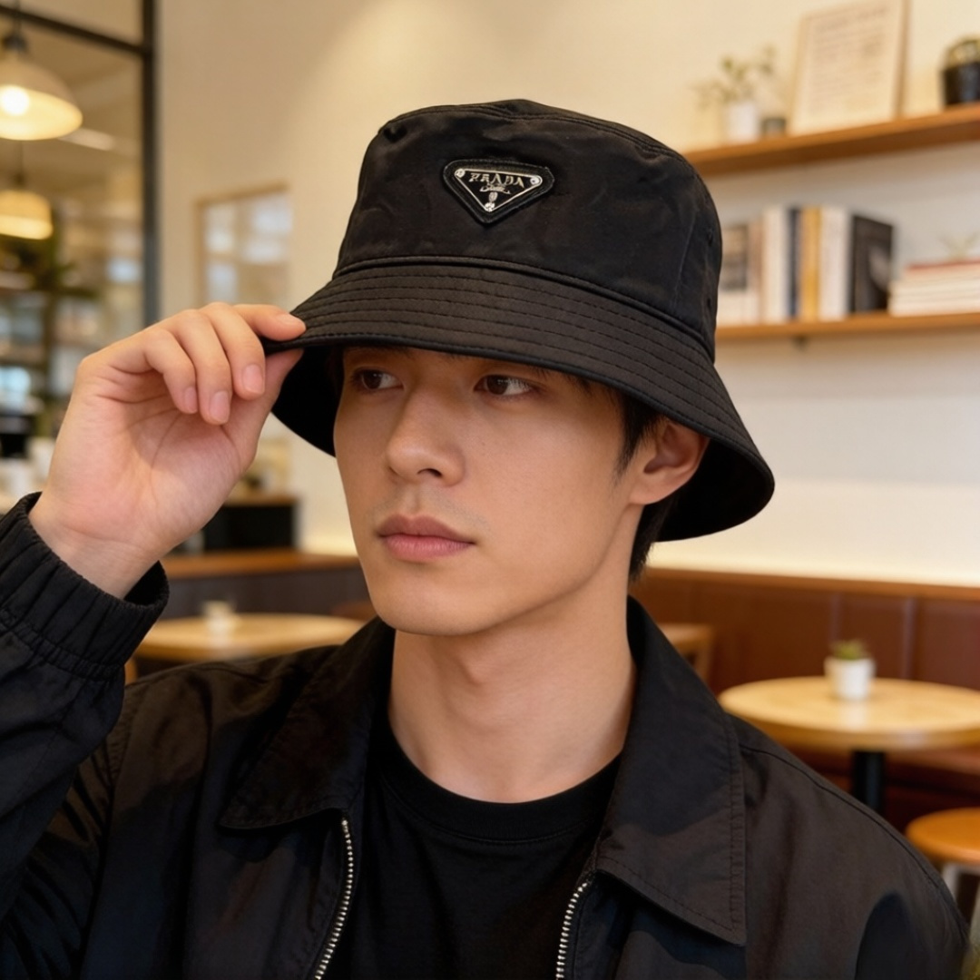 NO:764268,PRADA’s new classic bucket hat purchasing version!  Fashion trend, high-end workmanship!  Extraordinary quality, see real photos for details. Hats, straw hats, fisherman hats, baseball caps, hats, prada, prada, espadrilles, hats19860909普拉达 PRADA 新品经典渔夫帽代购版本！时尚潮流,高端做工！非一般的品质,细节看实拍哦帽子草帽渔夫帽棒球帽,帽子,prada,prada,espadrilles,hats,hat