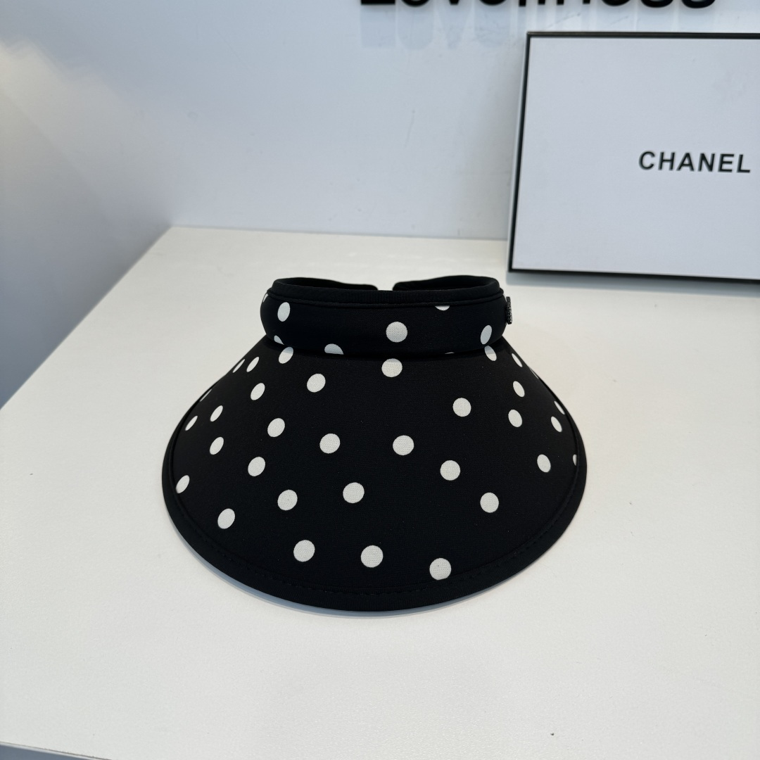 CHANEL Polka Dot Sun Visor