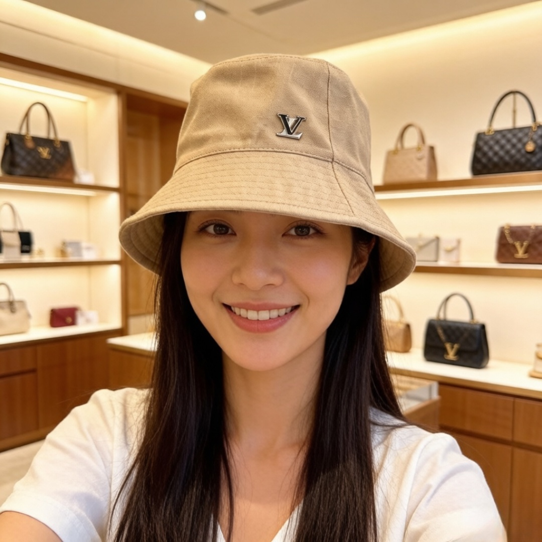 新款渔夫帽 LouisVuitton😍新款LV 重工打造♥️高端大气，百搭款🤗男女通用！跑量！