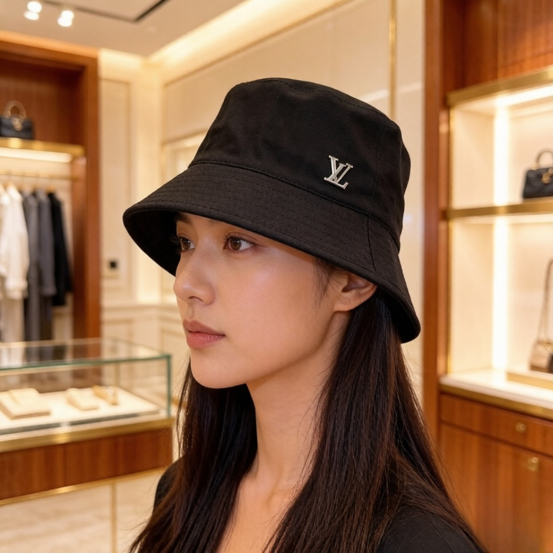 新款渔夫帽 LouisVuitton😍新款LV 重工打造♥️高端大气，百搭款🤗男女通用！跑量！