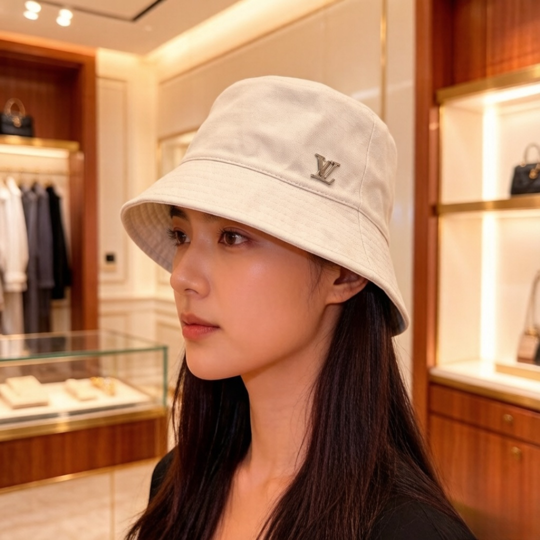 新款渔夫帽 LouisVuitton😍新款LV 重工打造♥️高端大气，百搭款🤗男女通用！跑量！