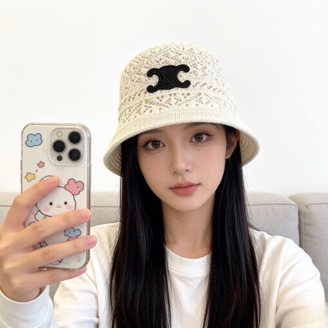 赛琳，新款编织渔夫帽，重工打造♥️高端大气，百搭款🤗 跑量！