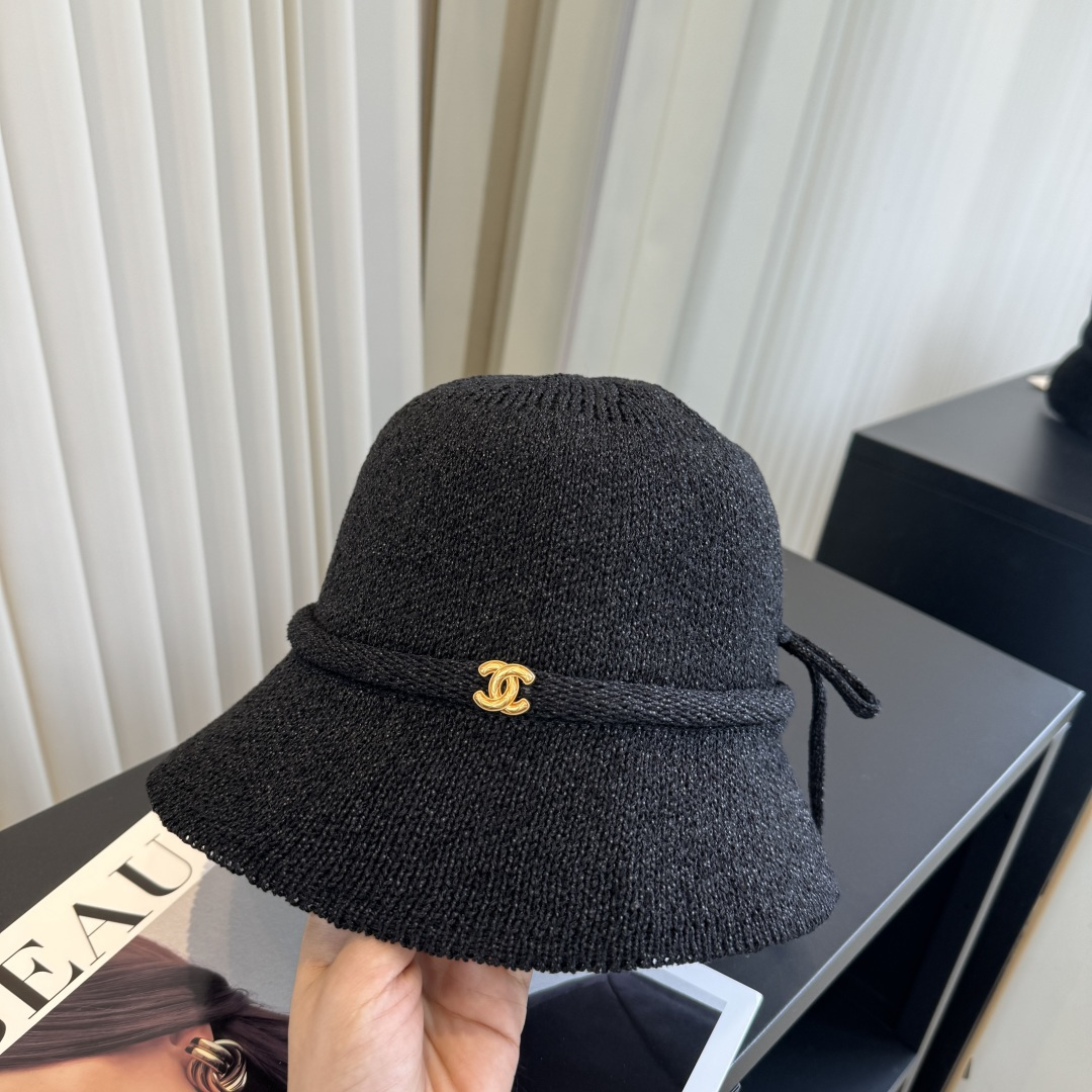 P香奈儿CHANEL 编织渔夫帽 小香经典简约，时尚休闲设计 跑量新品