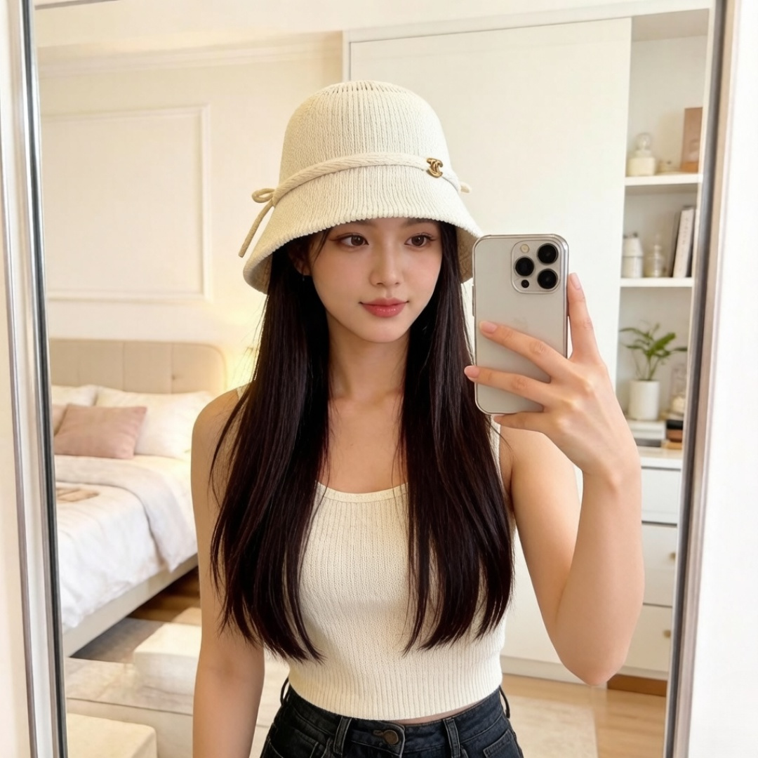 P香奈儿CHANEL 编织渔夫帽 小香经典简约，时尚休闲设计 跑量新品