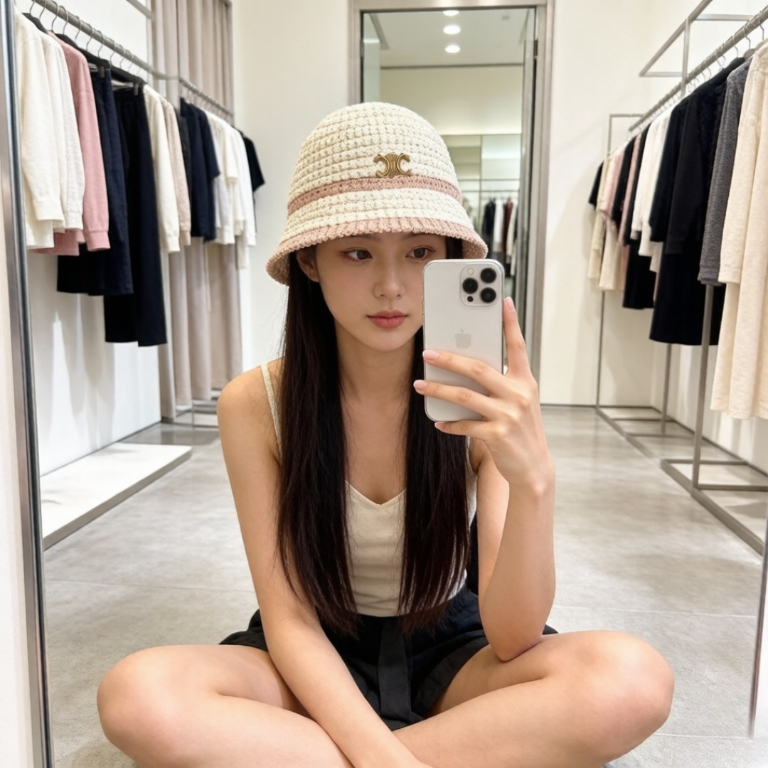 赛琳，新款编织渔夫帽，重工打造♥️高端大气，百搭款🤗 跑量！