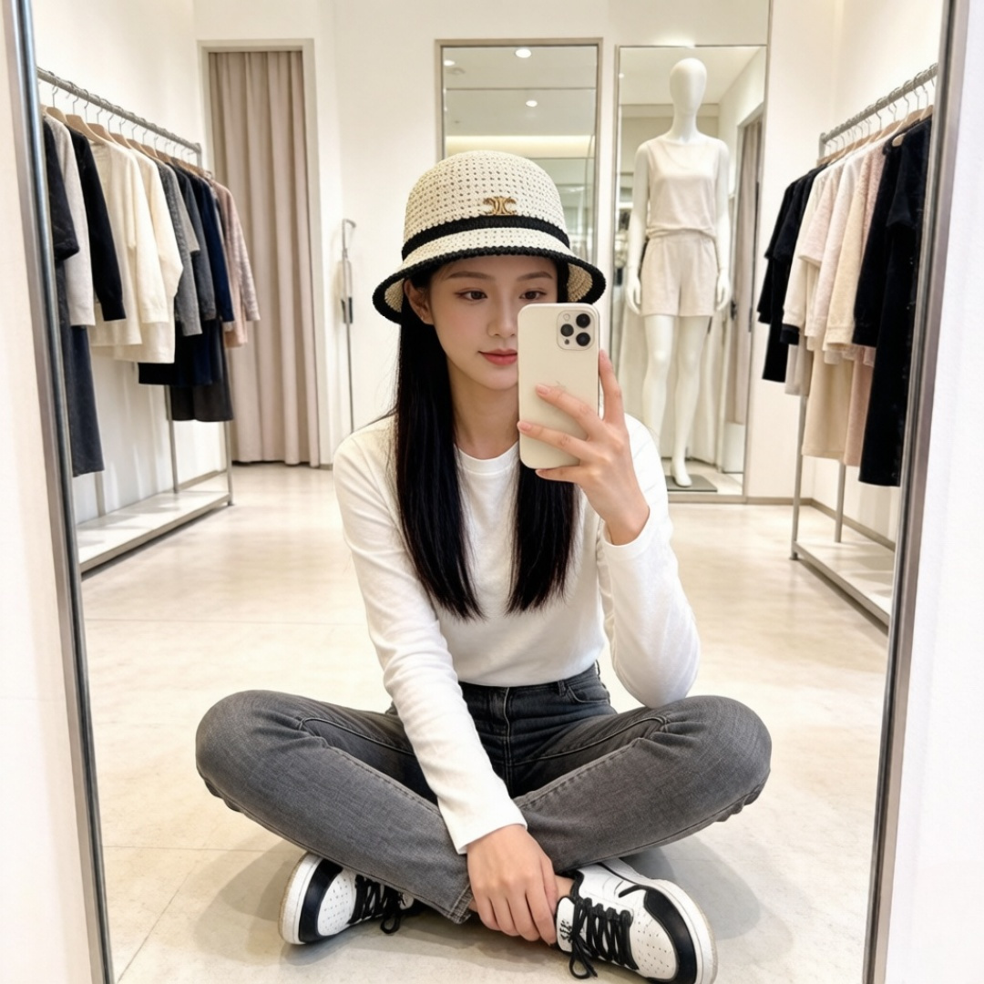 赛琳，新款编织渔夫帽，重工打造♥️高端大气，百搭款🤗 跑量！