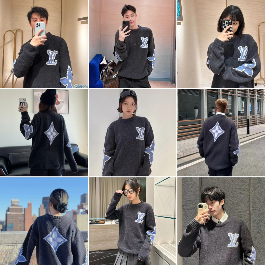 图片[7]-S# LV 嵌花 羊毛混纺针织毛衣圆领毛衣 真正原版购回开发打版 高端零售专供 品质保证 100%放心出街 尺码： S M L-选品中心