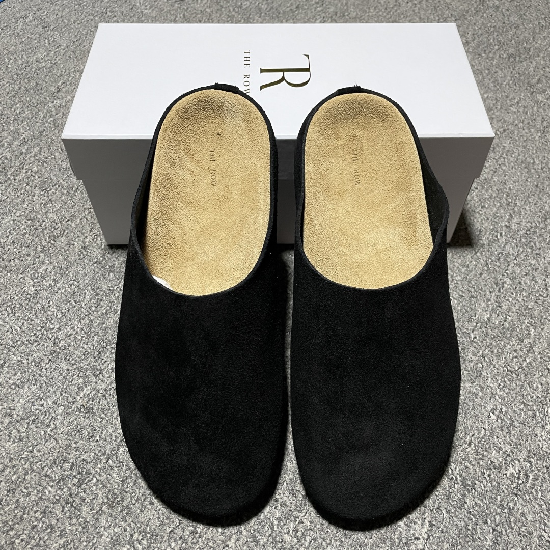 海淘代购版 The Row 包头 老钱风 灰褐色 百搭慕勒拖鞋 海淘代购同渠道品质 高端零售 外贸充正专