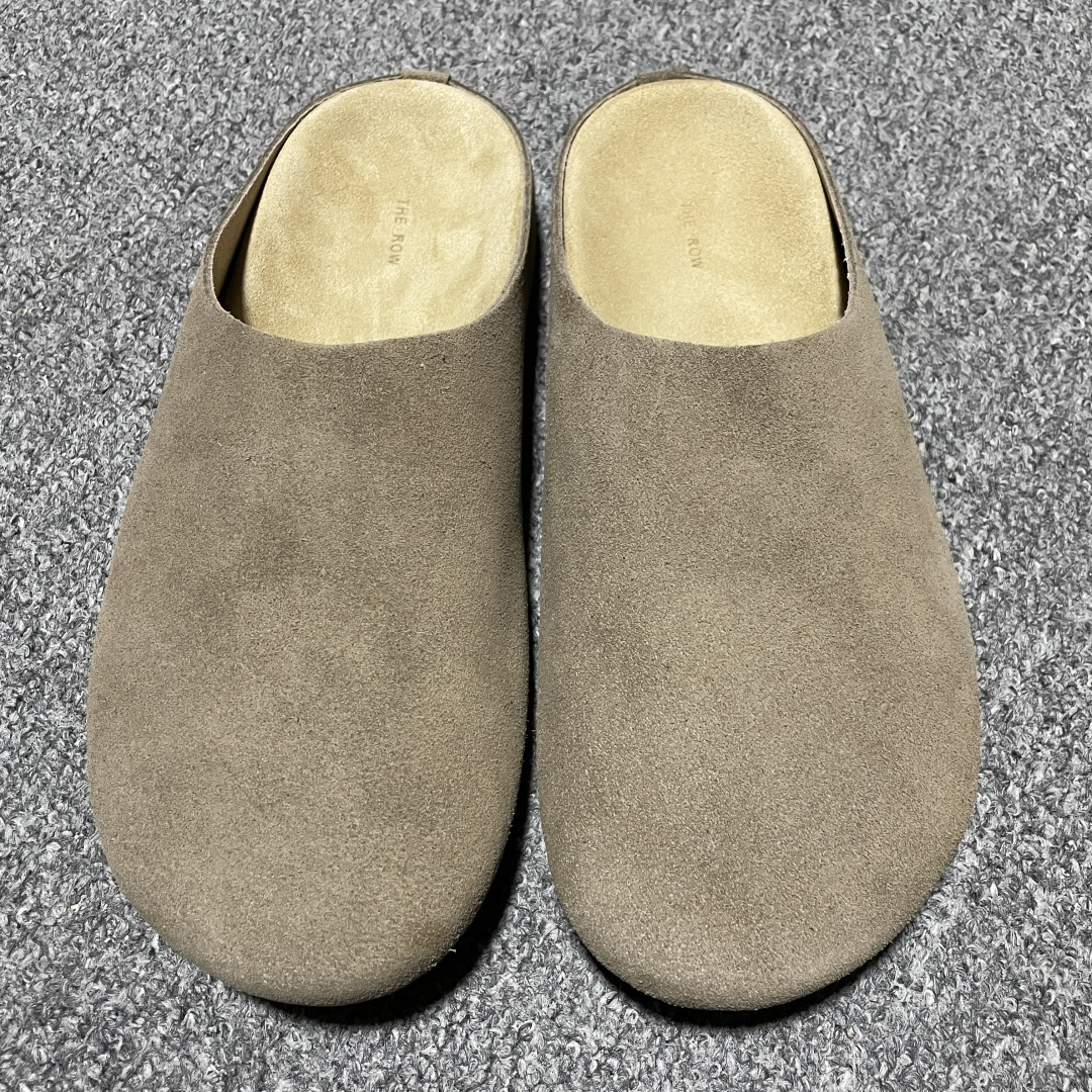 海淘代购版 The Row 包头 老钱风 灰褐色 百搭慕勒拖鞋 海淘代购同渠道品质 高端零售 外贸充正专