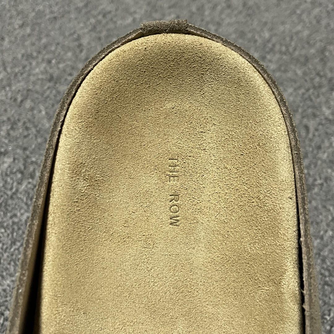 海淘代购版 The Row 包头 老钱风 灰褐色 百搭慕勒拖鞋 海淘代购同渠道品质 高端零售 外贸充正专