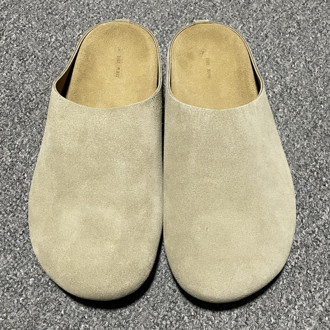 海淘代购版 The Row 包头 老钱风 灰褐色 百搭慕勒拖鞋 海淘代购同渠道品质 高端零售 外贸充正专