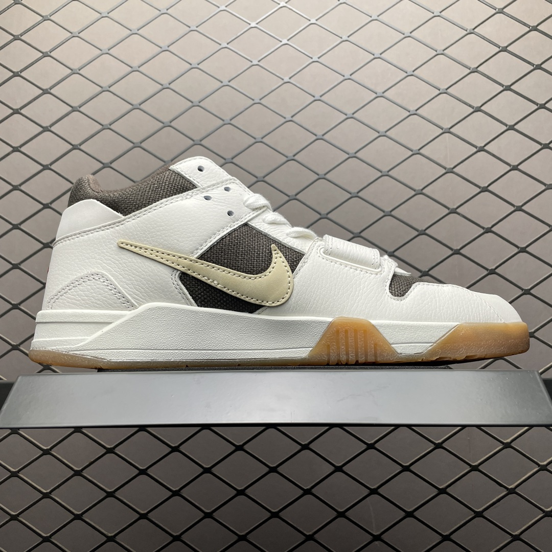 图片[3]-福利特价🔥LJ版本 Travis Scott x Air Jordan Jumpman Jack TR TS联名款 倒钩 复古文化篮球鞋 FZ8117-201 大厂出品 原厂皮料打造 用料细节都绝不含糊 尺码：36 36.5 37.5 38 38.5 39 40 40.5 41 42 42.5 43 44-选品中心