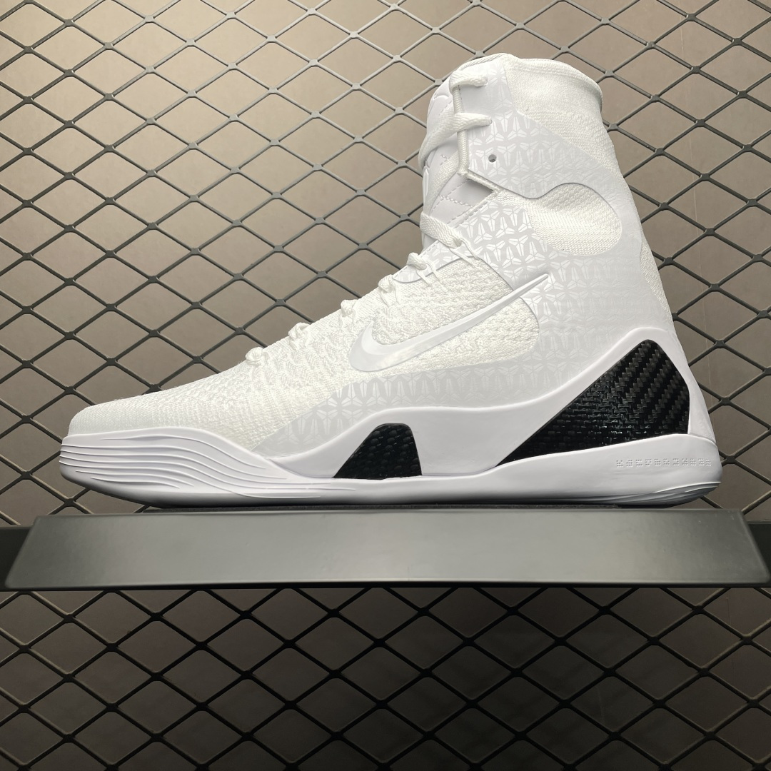 💰740  純原NK KOBE 9 ELITE PROTRO "HALO" 滅世純原 科比9代精英高幫 純白 FZ7335-100 市場最強科比9代精英版 獨家出貨 原楦打造靈動版型 鞋頭➕腰身➕後跟 360°無死角 原廠工藝3層立體編織