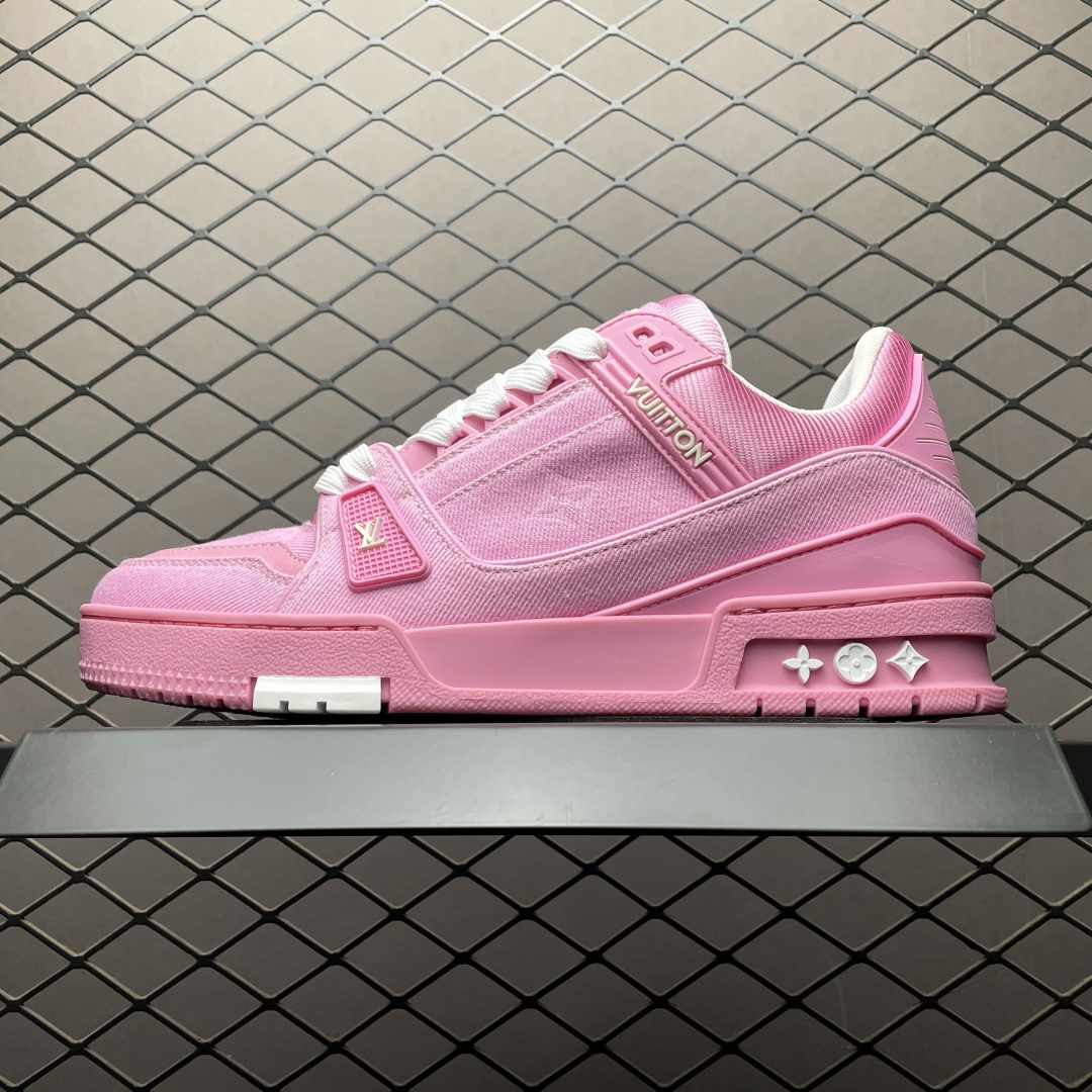 Louis Vuitton 路易威登 LV Trainer 低幫休閒板鞋 海淘代購同渠道品質 高階零售 外貿充正專供 原版購入開發 ZP級全套包裝 完美楦型 正確卡色 大底TPU 質感媲美原版 細節與原版一致 還原98%請注意區分市面通貨材