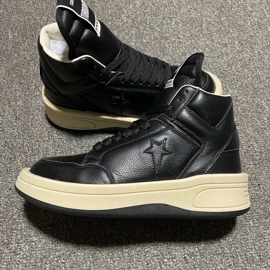  纯原 Converse x Rickowens x瑞克欧文斯匡威联名 厚底高帮休闲板鞋 平台外贸 高端