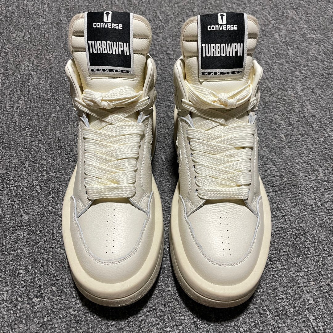  纯原 Converse x Rickowens x瑞克欧文斯匡威联名 厚底高帮休闲板鞋 平台外贸 高端