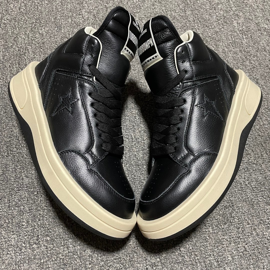  纯原 Converse x Rickowens x瑞克欧文斯匡威联名 厚底高帮休闲板鞋 平台外贸 高端