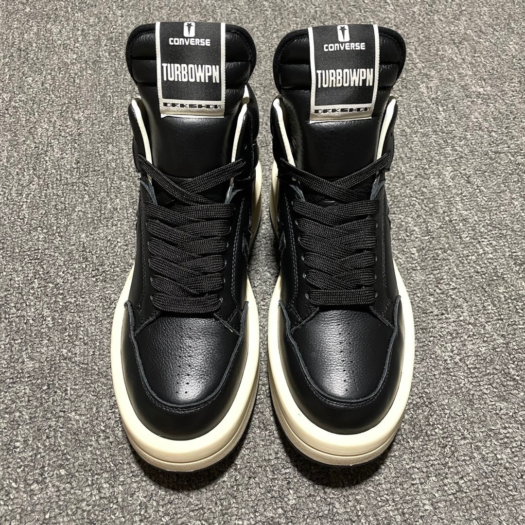  纯原 Converse x Rickowens x瑞克欧文斯匡威联名 厚底高帮休闲板鞋 平台外贸 高端