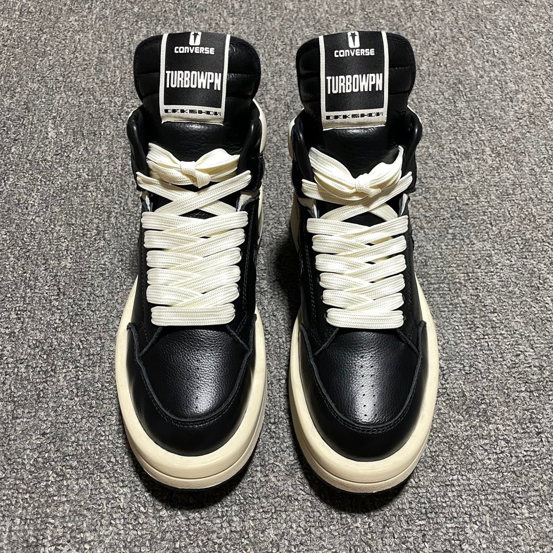  纯原 Converse x Rickowens x瑞克欧文斯匡威联名 厚底高帮休闲板鞋 平台外贸 高端