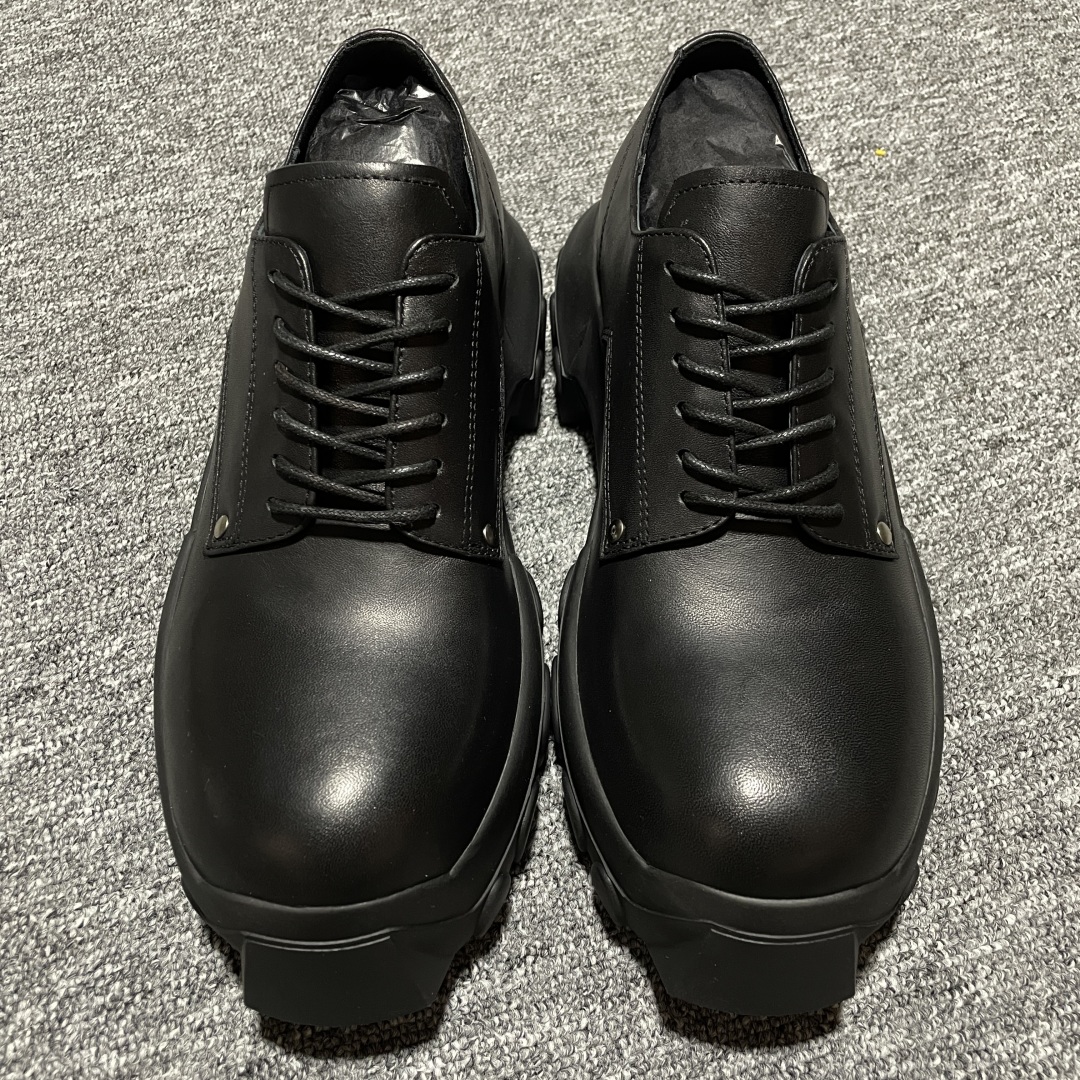  Rick Owens 瑞克欧文斯 Laceup Bozo Tractor 章鱼德比 低帮厚底休闲皮鞋 