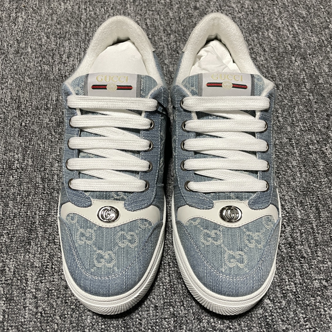  Gucci 古驰 Screener GG珐琅 复古老爹板鞋 海淘代购专供品质 正确楦型 正确固特异无胶