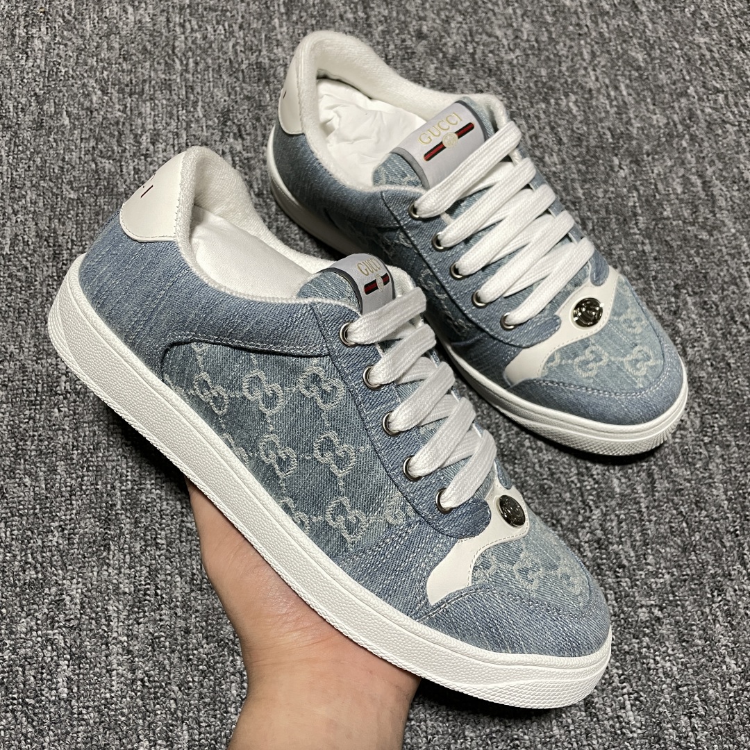  Gucci 古驰 Screener GG珐琅 复古老爹板鞋 海淘代购专供品质 正确楦型 正确固特异无胶