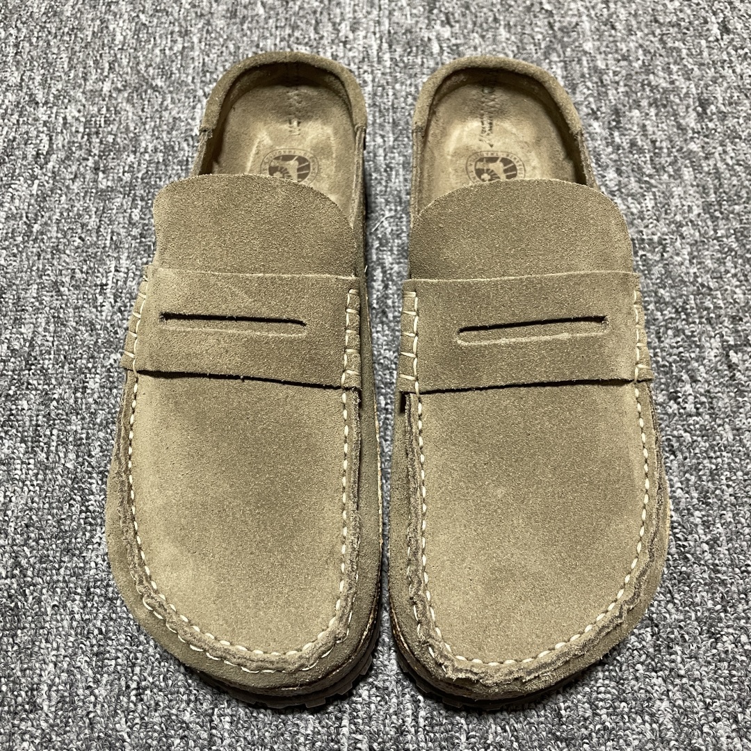  Birkenstock 博肯 Naples Wrapped 老钱风 穆勒系列包头乐福牛皮绒面革复古软木