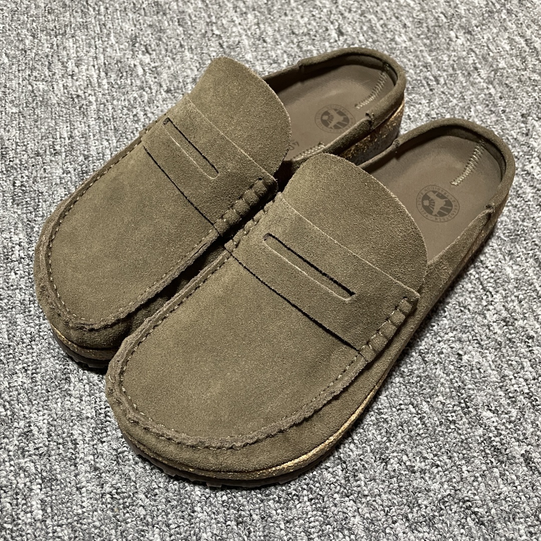   Birkenstock 博肯 Naples Wrapped 老钱风 穆勒系列包头乐福牛皮绒面革复古软