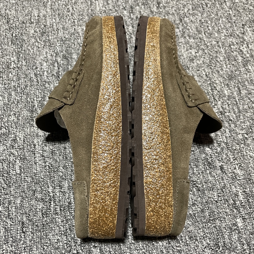   Birkenstock 博肯 Naples Wrapped 老钱风 穆勒系列包头乐福牛皮绒面革复古软