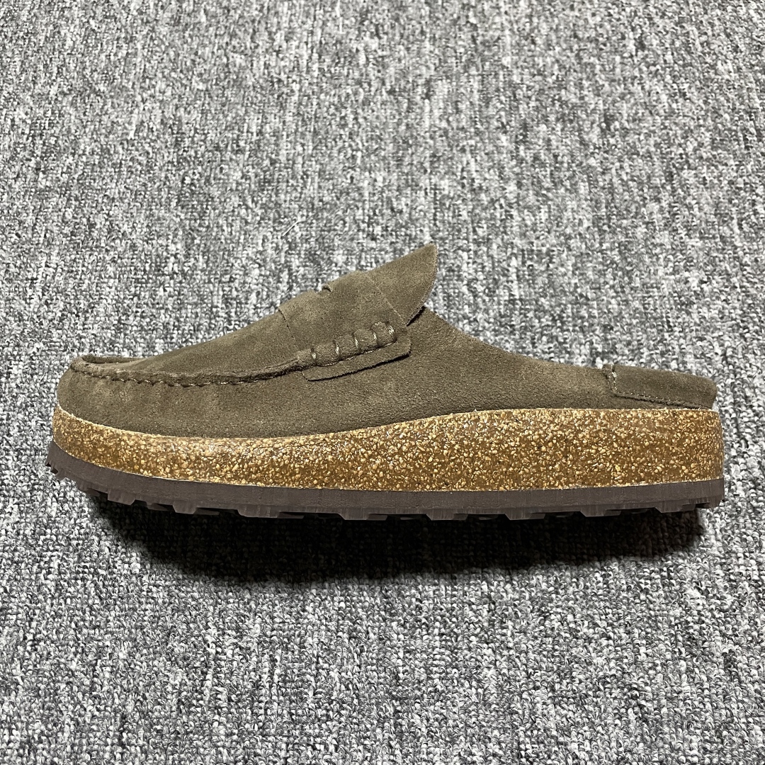   Birkenstock 博肯 Naples Wrapped 老钱风 穆勒系列包头乐福牛皮绒面革复古软