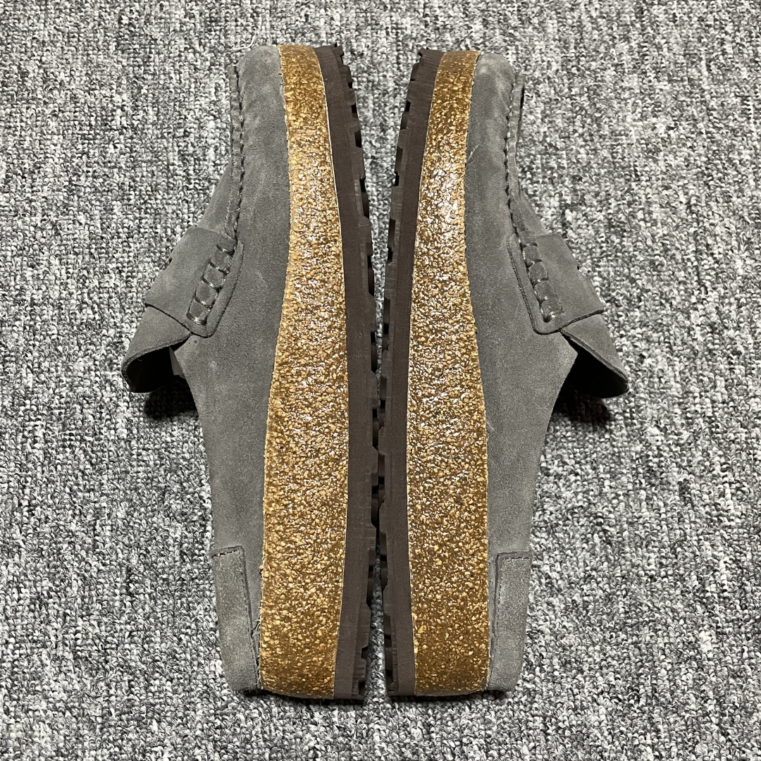  Birkenstock 博肯 Naples Wrapped 老钱风 穆勒系列包头乐福牛皮绒面革复古软木
