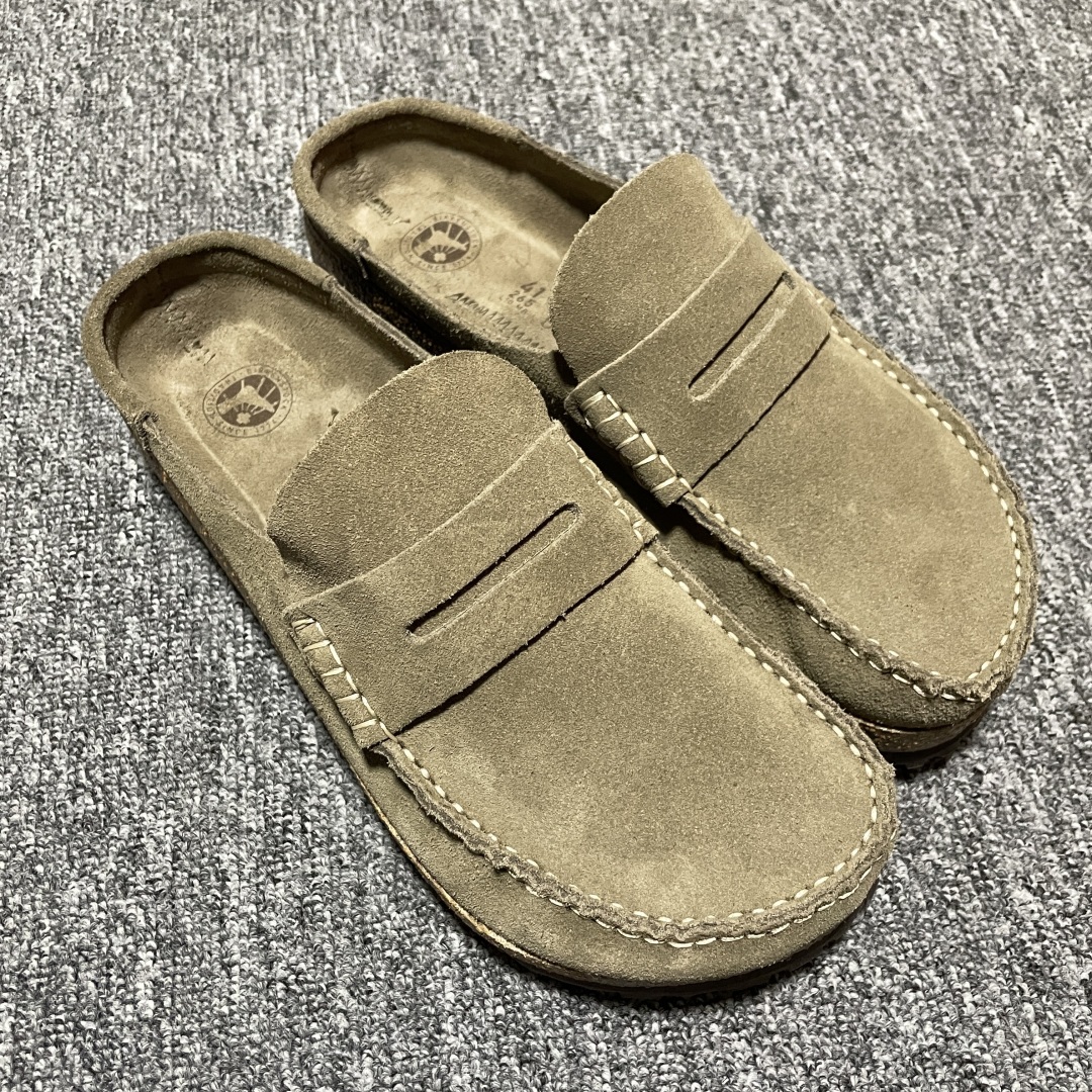  Birkenstock 博肯 Naples Wrapped 老钱风 穆勒系列包头乐福牛皮绒面革复古软木