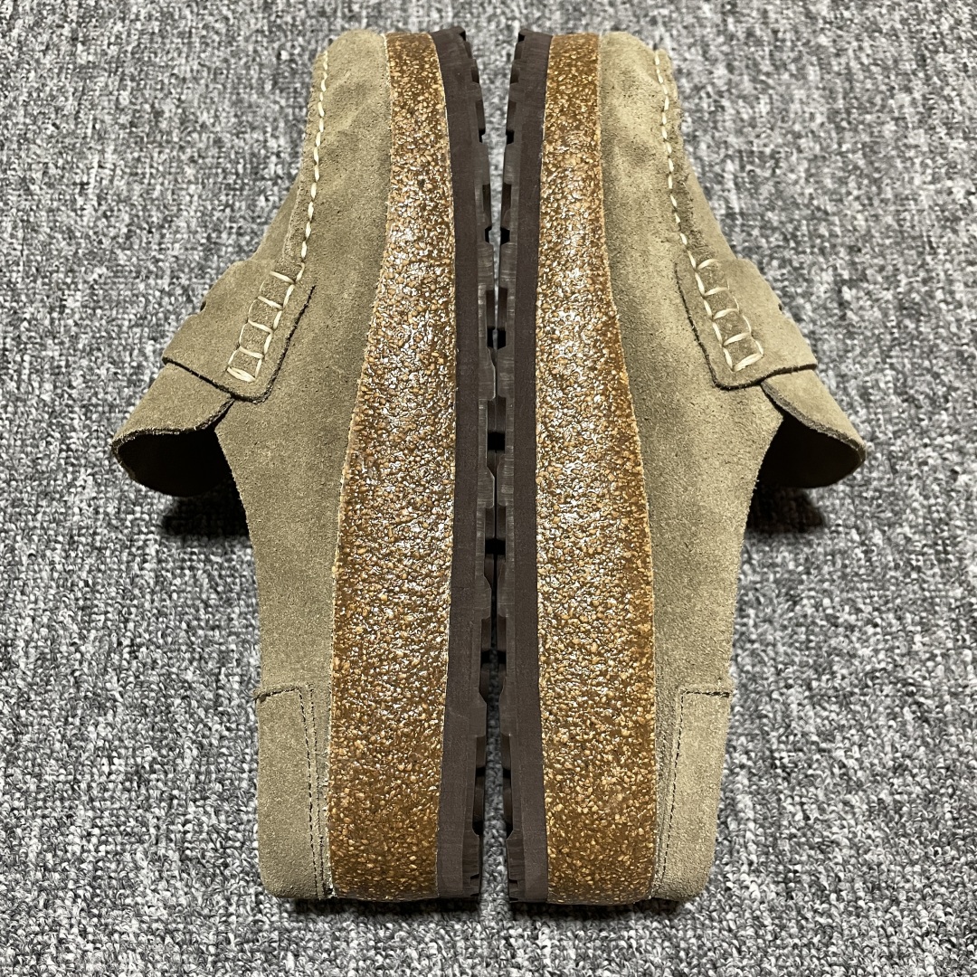  Birkenstock 博肯 Naples Wrapped 老钱风 穆勒系列包头乐福牛皮绒面革复古软木