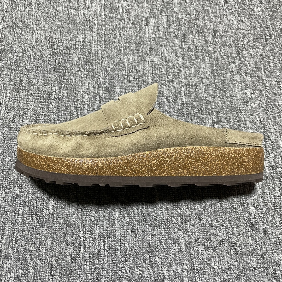  Birkenstock 博肯 Naples Wrapped 老钱风 穆勒系列包头乐福牛皮绒面革复古软木