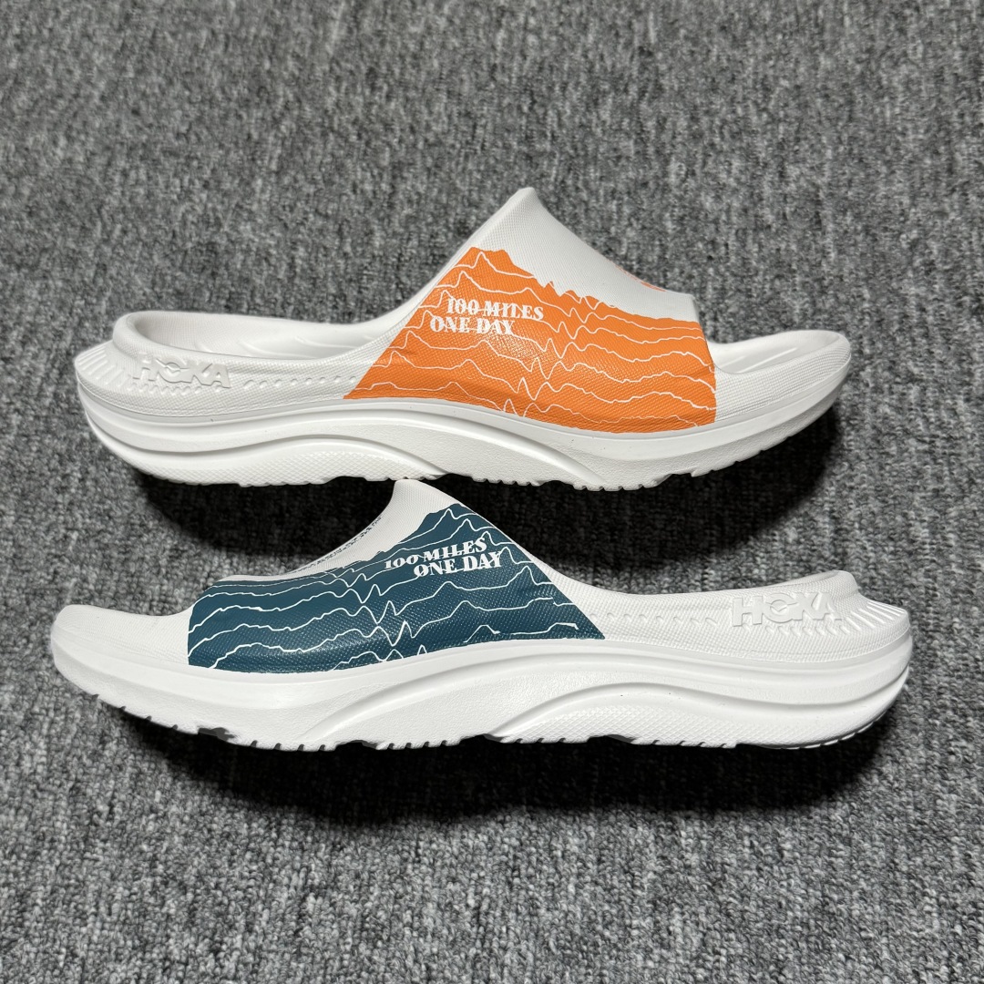   莞产原厂品质 HOKA ONE ONE ORA 舒适休闲 超轻超弹力厚底轻量休闲一字拖鞋 凉鞋 原版